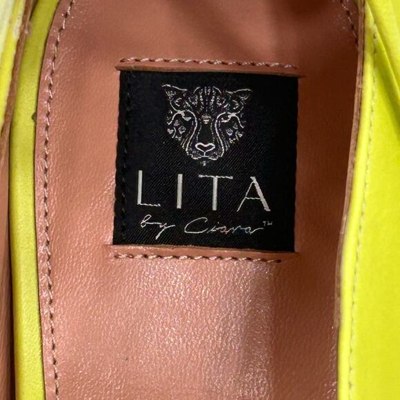 Lita by Ciara Acid Lime Solid Point Toe Pump Heels Stiletto Size 39/8.5 NIB - Picture 13 of 13